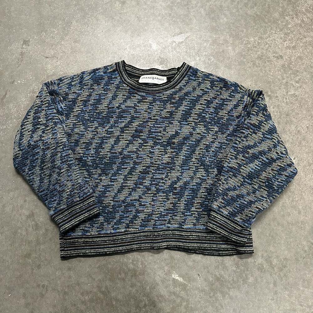 Vintage 90s JT Beckett Sweater Womens Pullover Geometric Crewneck M